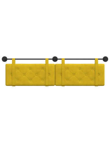 Testata appesa Giallo 190 x 55 x 5 cm Velluto