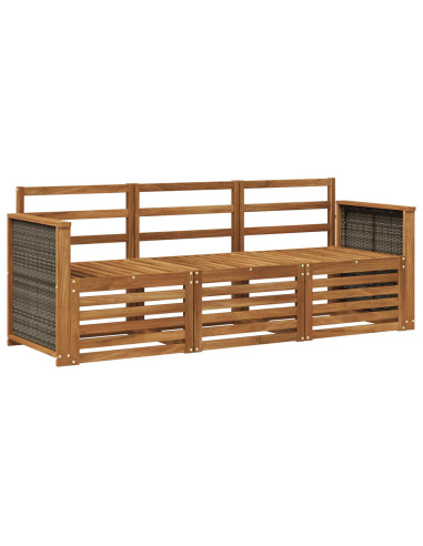 Set divani 3 pcs Legno di Acacia Massello