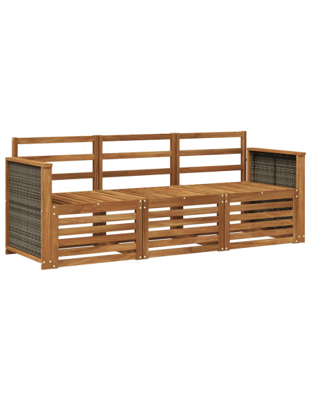Set divani 3 pcs Legno di Acacia Massello