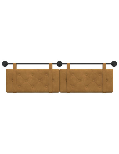 Testata appesa Marrone 190 x 55 x 5 cm Velluto