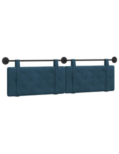 Testata appesa Montaggio a parete Blu 190 x 55 x 5 cm Velluto 2