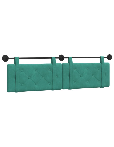Testata appesa Turchese 190 x 55 x 5 cm Velluto
