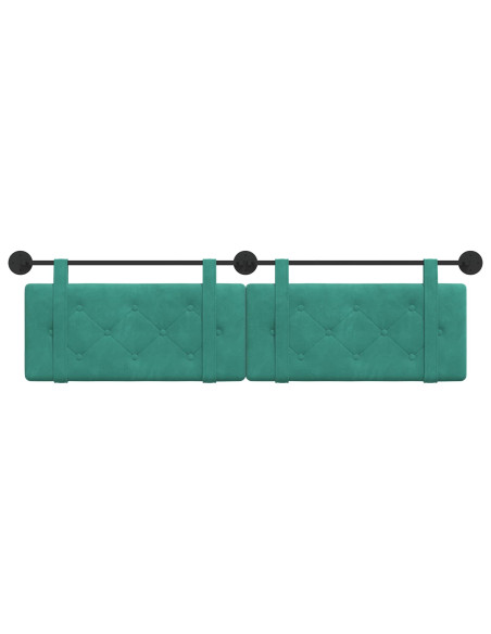 Testata appesa Turchese 190 x 55 x 5 cm Velluto