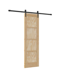 Porta scorrevole ORKDAL Naturale e Nero 61 x 198,5 cm 2