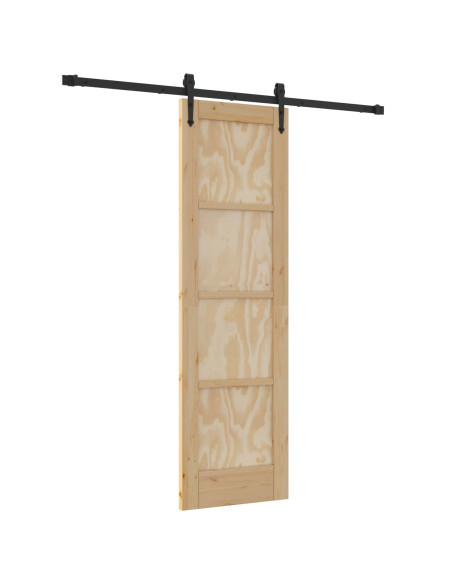 Porta scorrevole ORKDAL Naturale e Nero 61 x 198,5 cm