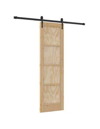 Porta scorrevole ORKDAL Naturale e Nero 61 x 198,5 cm