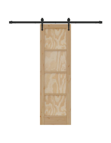 Porta scorrevole ORKDAL Naturale e Nero 61 x 198,5 cm