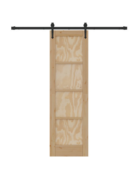 Porta scorrevole ORKDAL Naturale e Nero 61 x 198,5 cm