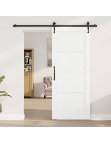 Porta scorrevole ORKDAL Bianco e Nero 83 x 202 cm