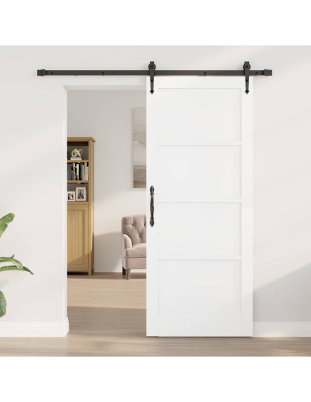 Porta scorrevole ORKDAL Bianco e Nero 83 x 202 cm