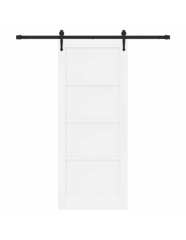 Porta scorrevole ORKDAL Bianco e Nero 83 x 202 cm