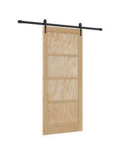 Porta scorrevole ORKDAL Naturale e Nero 86 x 198,5 cm 2