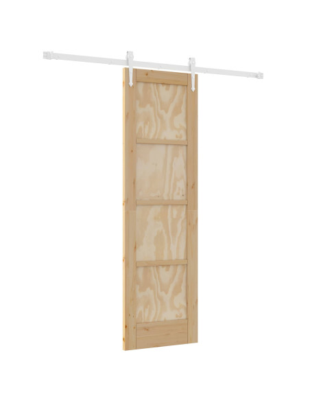 Porta scorrevole ORKDAL Naturale e Bianco 61 x 198,5 cm