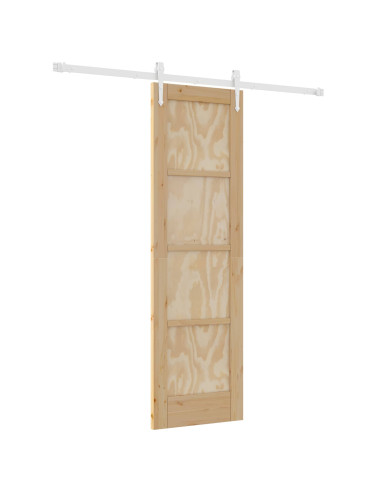 Porta scorrevole ORKDAL Naturale e Bianco 61 x 198,5 cm