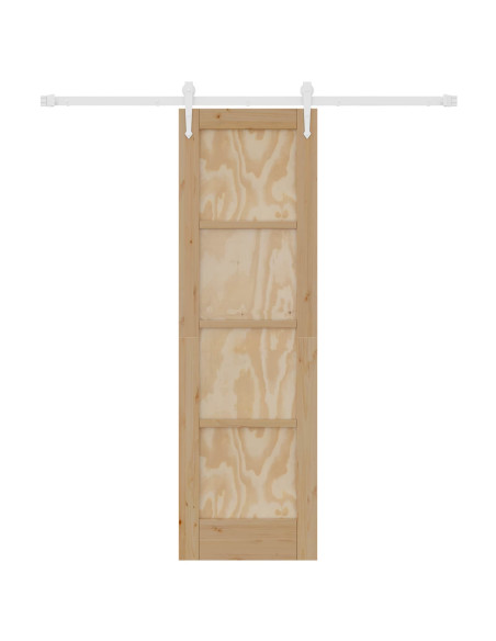 Porta scorrevole ORKDAL Naturale e Bianco 61 x 198,5 cm