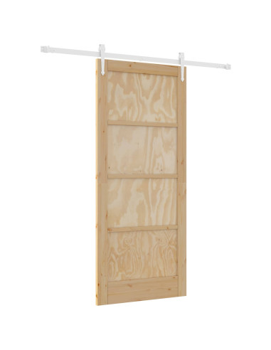 Porta scorrevole ORKDAL Naturale e Bianco 86 x 198,5 cm