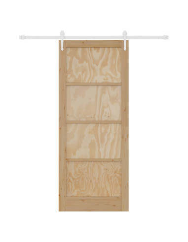 Porta scorrevole ORKDAL Naturale e Bianco 86 x 211 cm