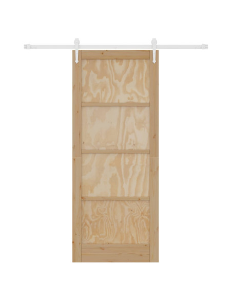 Porta scorrevole ORKDAL Naturale e Bianco 86 x 211 cm