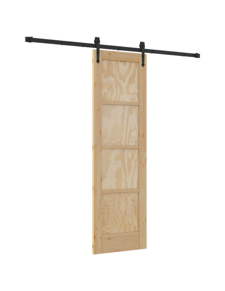 Porta scorrevole ORKDAL Naturale e Nero 61 x 198,5 cm