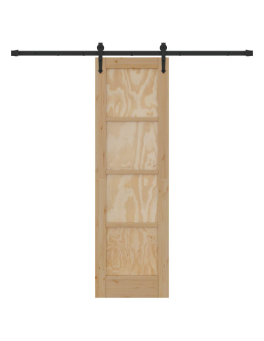 Porta scorrevole ORKDAL Naturale e Nero 61 x 198,5 cm
