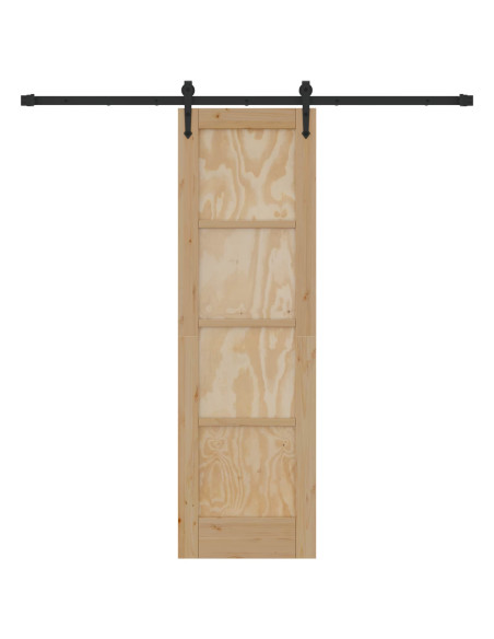 Porta scorrevole ORKDAL Naturale e Nero 61 x 198,5 cm