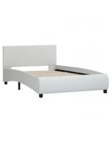 Giroletto con LED senza Materasso Bianco in Similpelle 90x200cm