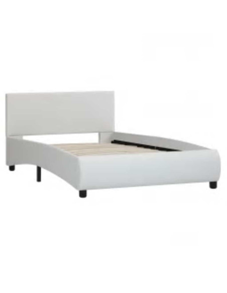 Giroletto con LED senza Materasso Bianco in Similpelle 90x200cm