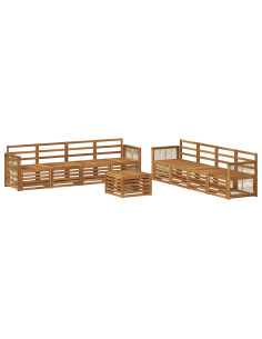 Set divani 9 pcs Legno di Acacia Massello