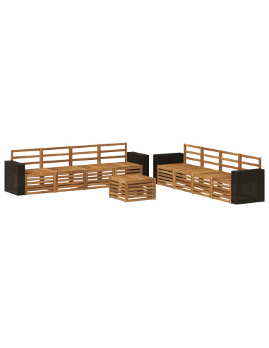 Set divani 9 pcs Legno di Acacia Massello