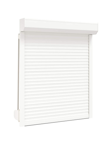 Persiana a rullo Bianco 100 x 130 cm Alluminio e poliuretano
