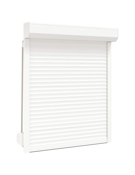 Persiana a rullo Bianco 100 x 130 cm Alluminio e poliuretano