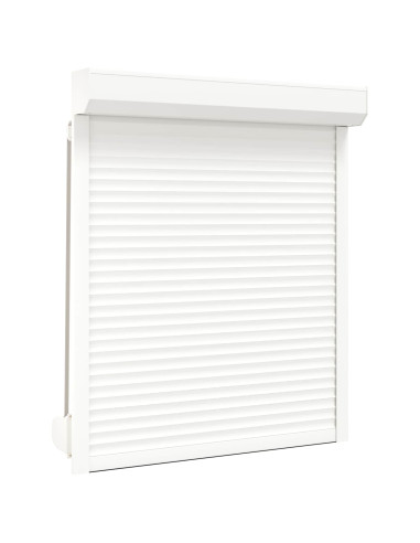 Persiana a rullo Bianco 110 x 130 cm Alluminio e poliuretano