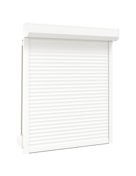 Persiana a rullo Bianco 110 x 130 cm Alluminio e poliuretano