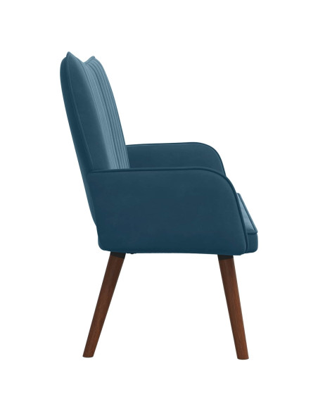 Sofa a Due Posti Blu 115 x 61 x 87 cm Velluto