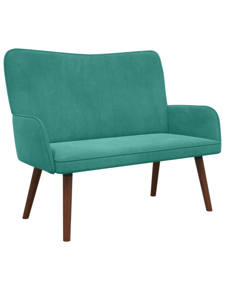 Sofa a Due Posti Turchese 115 x 61 x 87 cm Velluto