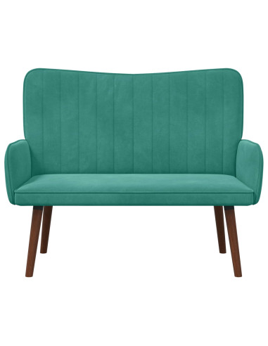 Sofa a Due Posti Turchese 115 x 61 x 87 cm Velluto
