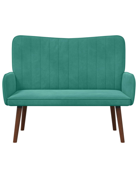 Sofa a Due Posti Turchese 115 x 61 x 87 cm Velluto