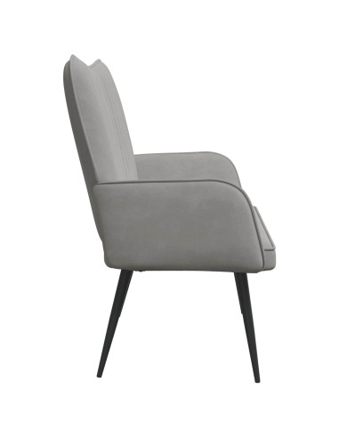 Sofa a Due Posti Grigio chiaro 115 x 61 x 87 cm Velluto