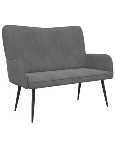 Sofa a Due Posti Grigio scuro 115 x 61 x 87 cm Velluto