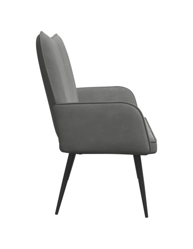 Sofa a Due Posti Grigio scuro 115 x 61 x 87 cm Velluto