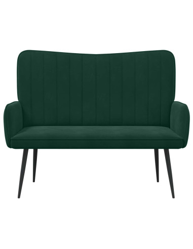 Sofa a Due Posti Verde Scuro 115 x 61 x 87 cm Velluto
