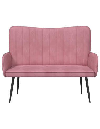 Sofa a Due Posti Rosa 115 x 61 x 87 cm Velluto