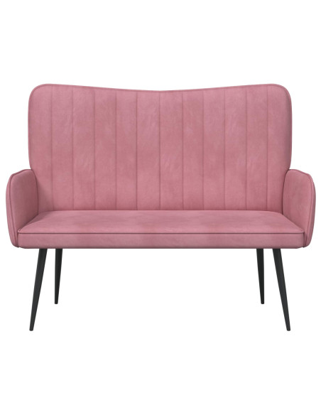 Sofa a Due Posti Rosa 115 x 61 x 87 cm Velluto