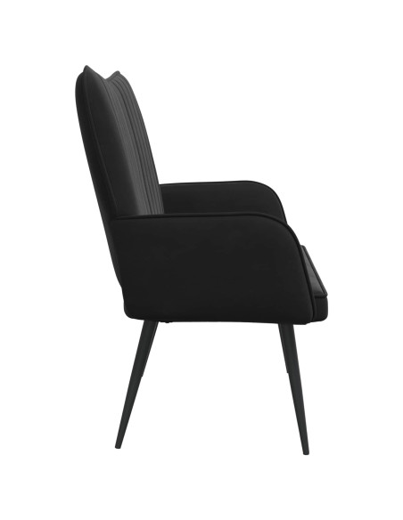 Sofa a Due Posti Nero 115 x 61 x 87 cm Velluto