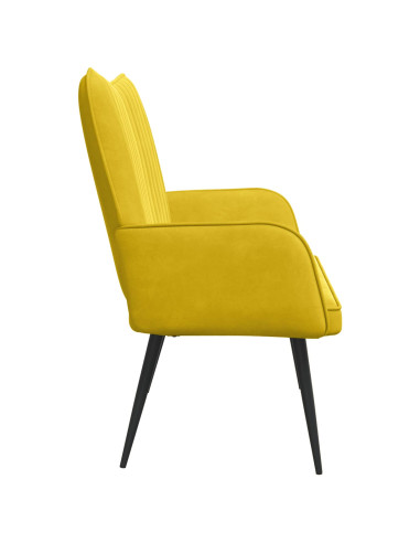 Sofa a Due Posti Giallo 115 x 61 x 87 cm Velluto