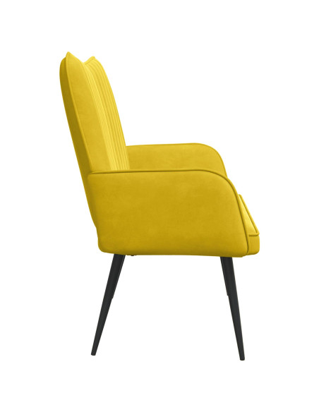 Sofa a Due Posti Giallo 115 x 61 x 87 cm Velluto