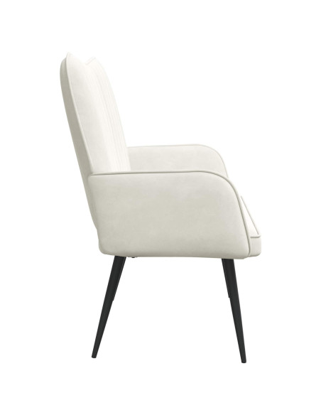 Sofa a Due Posti Crema 115 x 61 x 87 cm Velluto