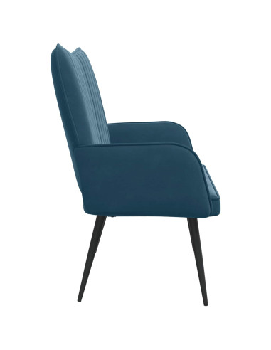 Sofa a Due Posti Blu 115 x 61 x 87 cm Velluto