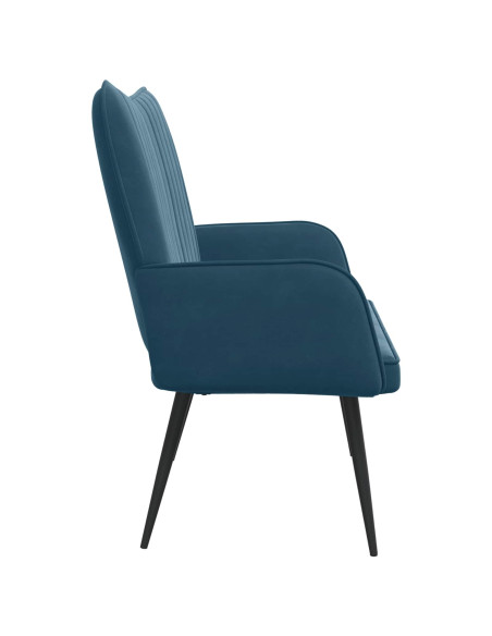 Sofa a Due Posti Blu 115 x 61 x 87 cm Velluto