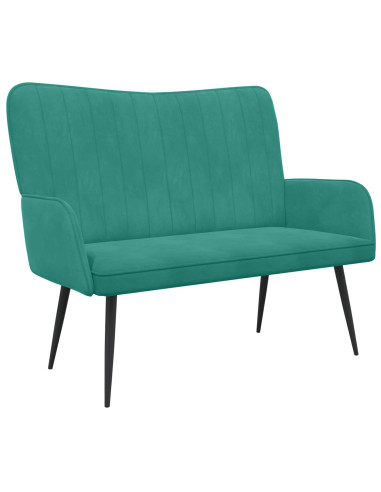 Sofa a Due Posti Turchese 115 x 61 x 87 cm Velluto